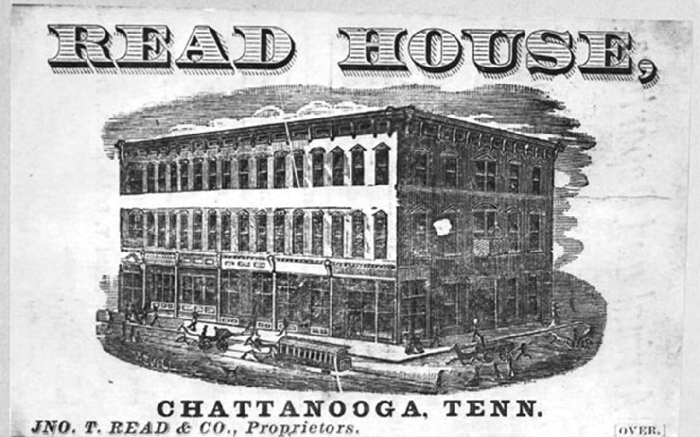 historical black and white photo of the read house hotel