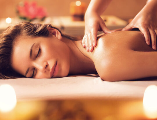 a woman receiving a massage