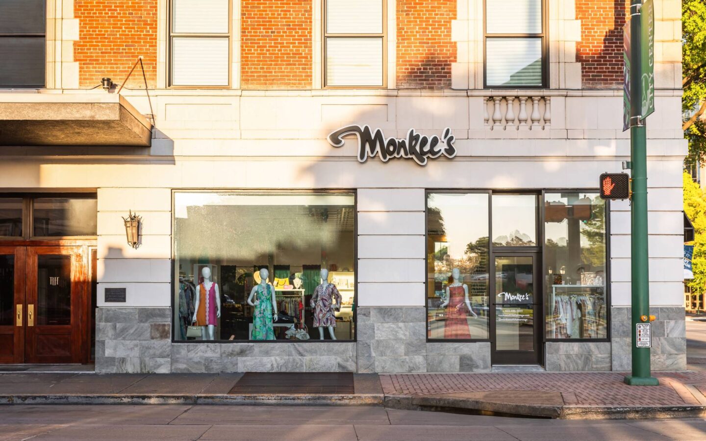 street view of the storefront for monkee's